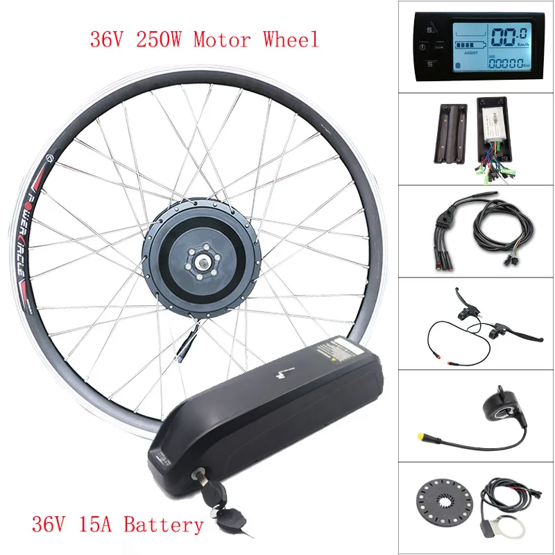 250w36v15alcd 36v 250 w/350 w/500 w моторное колесо 36V SAMSUNG Ebike комплект переднее колесо мотор электрический велосипед конверсионный комплект для 20inch-700C Мотор Ступицы - Цвет: 250w36v15alcd