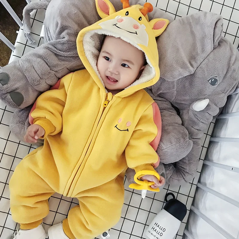 Lemonmiyu/Детские зимние комбинезоны с героями мультфильмов бархатные теплые