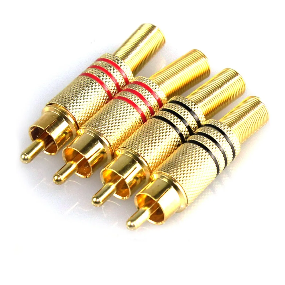 4 шт. аудио разъем rca HIFI Разъем AV вилки мужской vedio коннектор тип сварки 6,5 мм