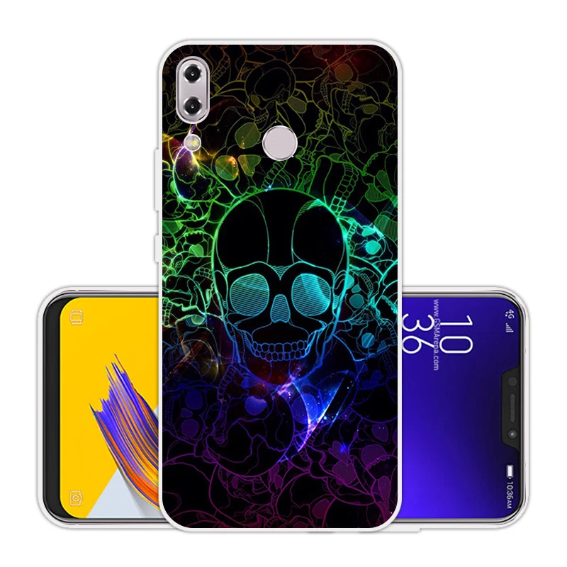 Для Asus Zenfone 5z ZS620KL прозрачный чехол из ТПУ для телефона с синим корпусом 6 2 &quotдля 5