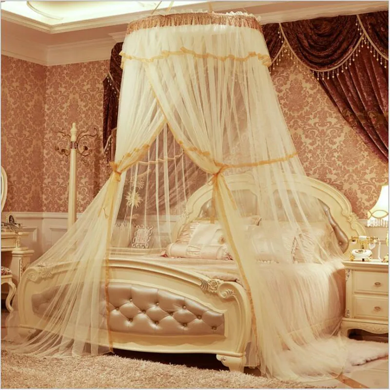 Элегантное платье со шнуровкой с круглым носком Шторы подвесная купол москитная