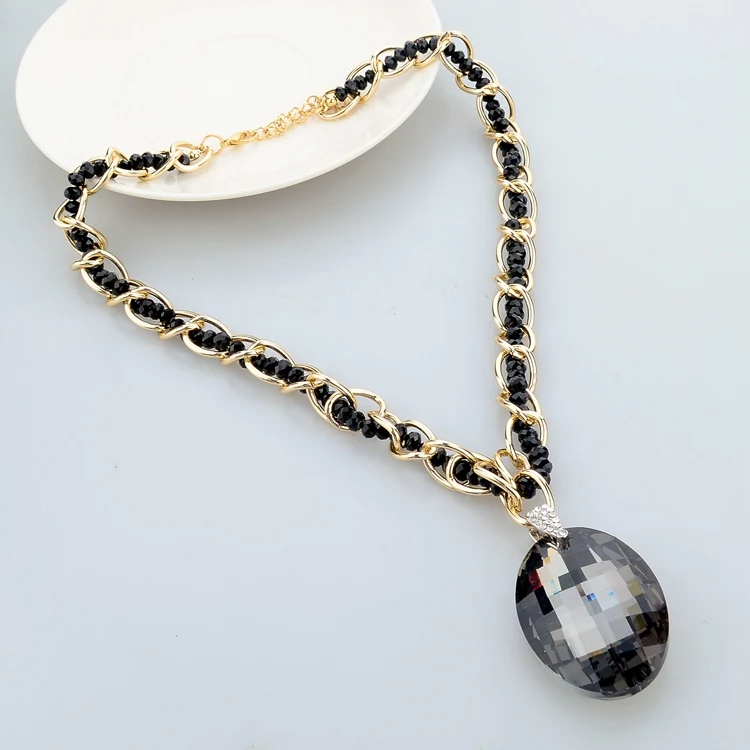 Женское длинное ожерелье с австрийским хрусталем кулоном на свитер SNE140368 2018|sweater
