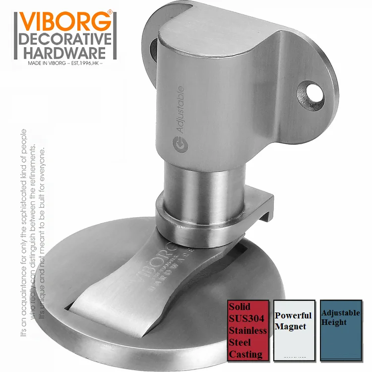 VIBORG Deluxe SUS304 нержавеющая сталь литье Регулируемый напольный мощный магнитный дверной стопор дверные стопоры дверной стоп RS-40F
