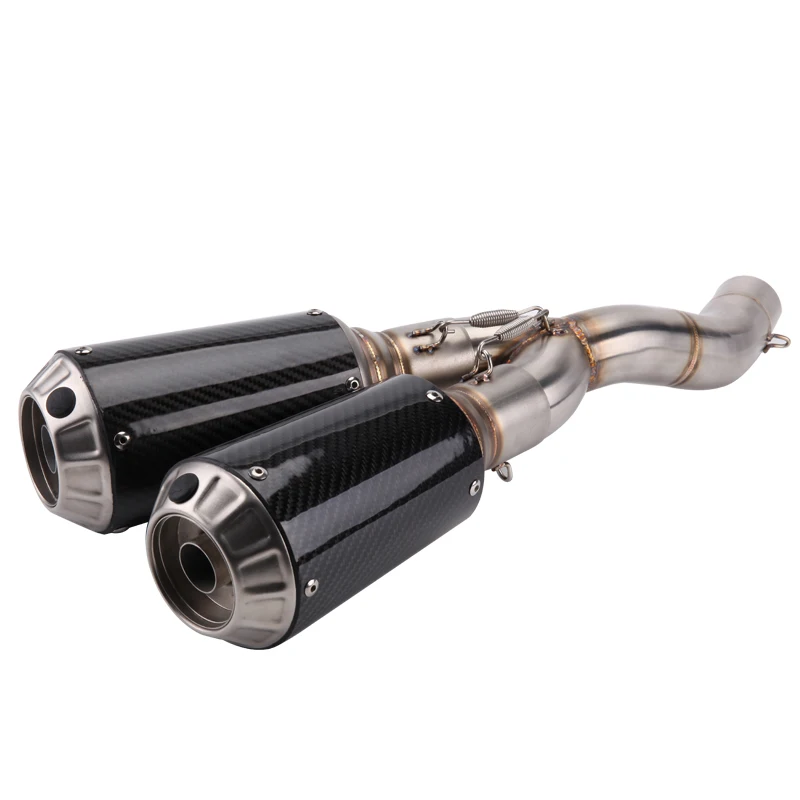 TKOSM средняя труба выхлопной трубы мотоцикла в полный стиль + глушитель для DUCATI