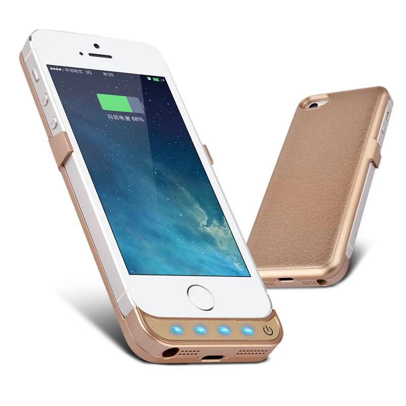 Goestime футляр новое поступление! Iphone5s питания чехол внешняя батарея резервного