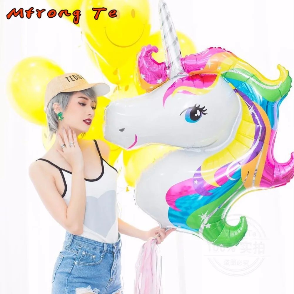 Mtrong TE 1 шт. Радужный Единорог фольга Воздушные шары мини unicron животных воздушный