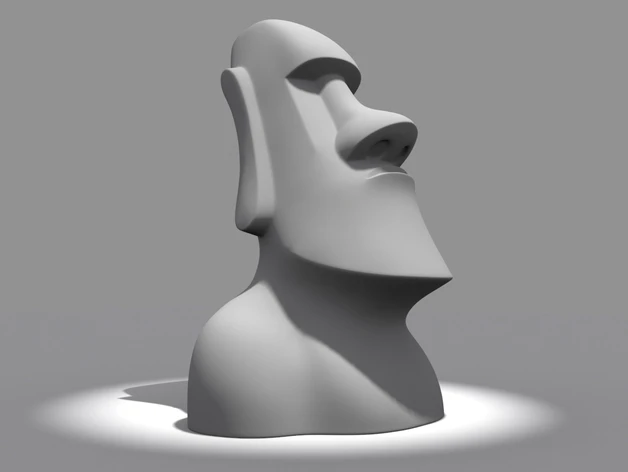 Каменная статуя Moai с пасхальным островом скульптура модель рельефная Модель 3D в