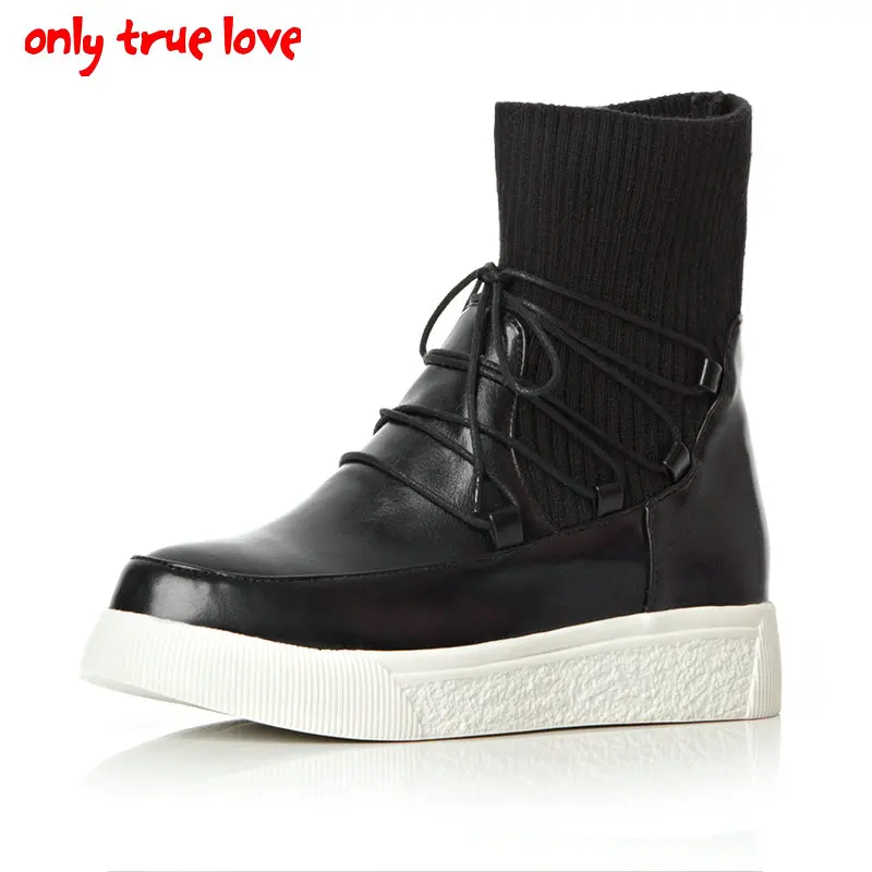 ТОЛЬКО НАСТОЯЩАЯ ЛЮБОВЬ Женщины Сапоги Пятки платформы Ботильоны Женские
