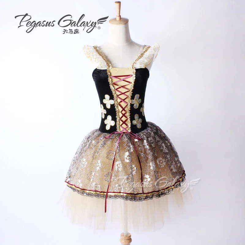 

Girls Ballet Tutu Dress Lady Competition Professional Dance Costume Adult Black Romantic Ballet Tutu Suit Ballerina Dress B-6359