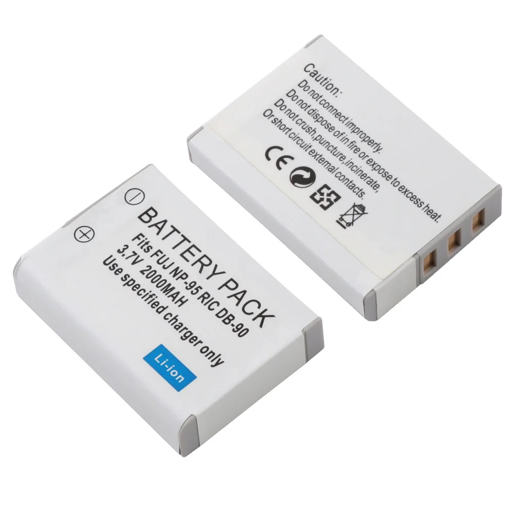 2 шт. NP-95 NP95 Li-Ion Батарея + ЖК-дисплей Зарядное устройство для ЖК-дисплея с