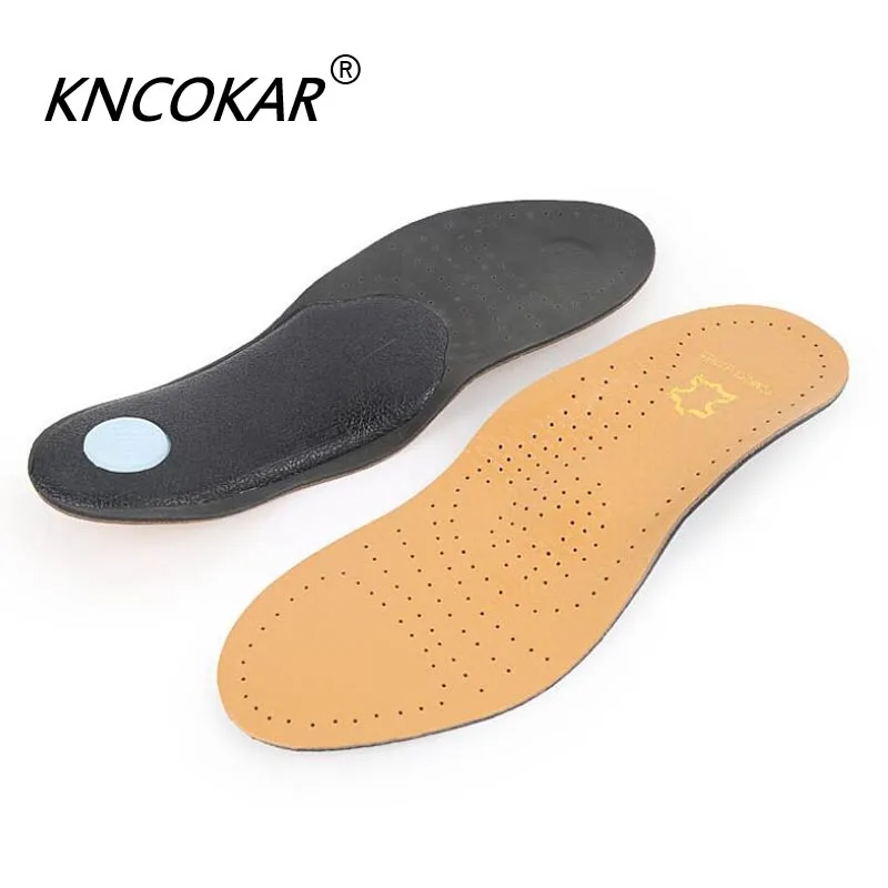 Высококачественные кожаные ортопедические стельки KNCOKAR для плоскостопия