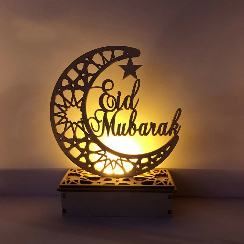 Деревянное украшение сделай сам Eid Mubarak Рамадан Мусульманский Исламский подарок