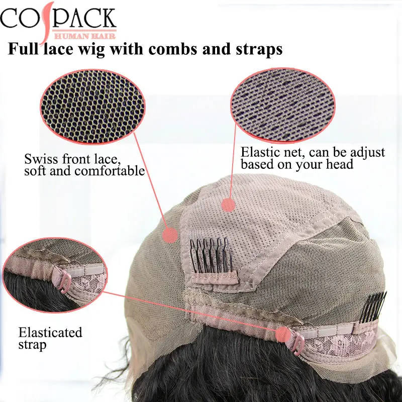 7А Класс Необработанные Бразильские Full Lace Человеческих Волос Парики Кружева