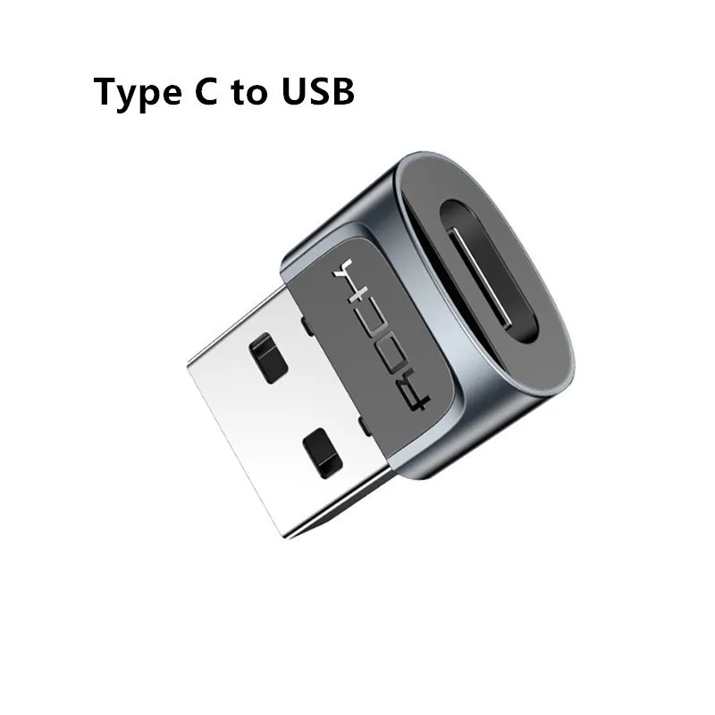 Type C to USB Rock OTG USB C адаптер для iPhone 8 с разъемом Lightning и разъемом Micro usb type C для Macbook samsung S9 Xiaomi OTG кабель - Цвет: Type C to USB