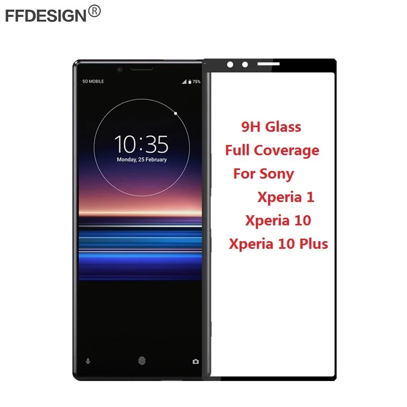 Защитное стекло закаленное 9H для Sony Xperia 1 10 Plus | Мобильные телефоны и аксессуары