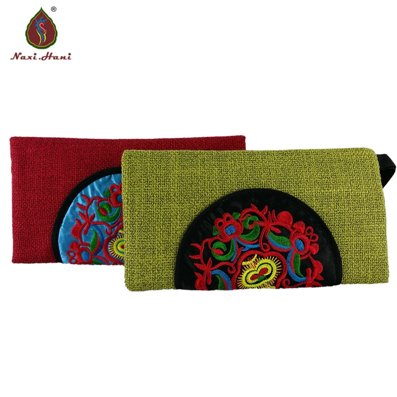 Этнические повседневные сумки клатчи с вышивкой брендовые Винтажные льняные