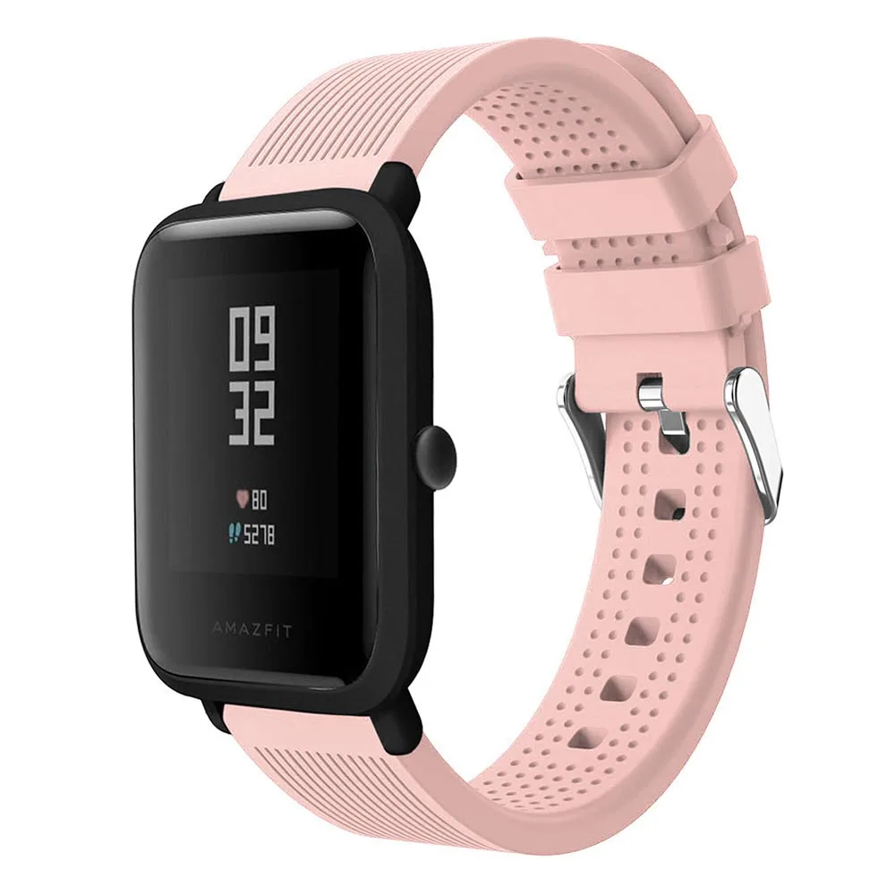 20 мм силиконовый ремешок для часов Xiaomi Huami Amazfit Bip BIT PACE Lite Youth smart Спортивный