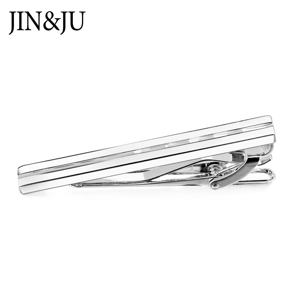 JIN & JU Брендовые мужские узкие Зажимы для галстука короткие металлические зажимы