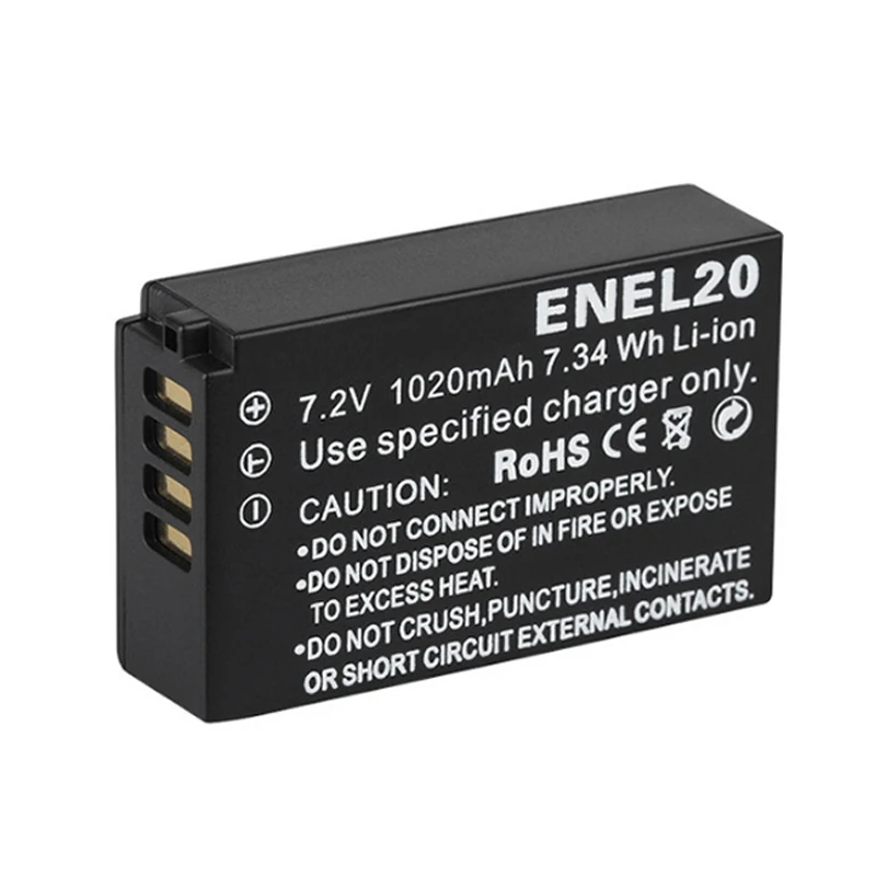 1020 mAh EN EL20 ENEL20 Перезаряжаемые литий ионная Цифровая Батарея для Nikon 1 J1 J2 J3 S1 Камера
