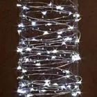 Миниатюрная светодиодная гирлянда из медной проволоки с питанием от батарейки 3AA, 10 м, 100 светодиодов, сказочные огни, украшение на Рождество