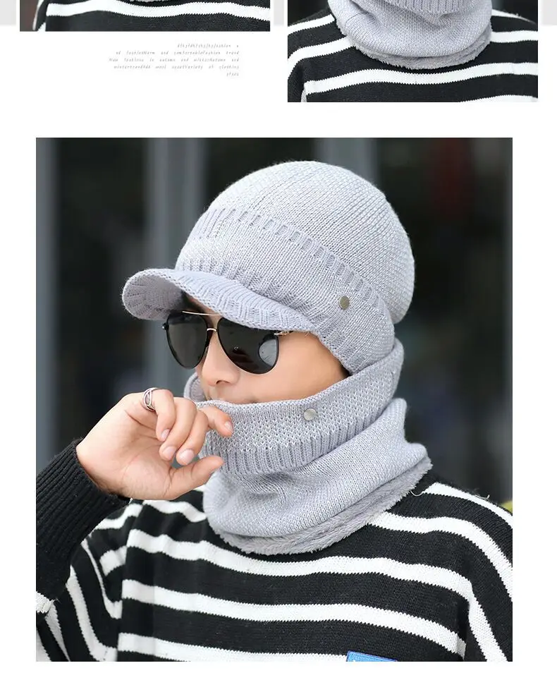 Ymsaid, Skullies Beanies,, мужской шарф, вязаная шапка, шапка, мужская, плюс, Gorras, капот, теплая шерсть, толстые зимние головные уборы для мужчин и женщин, шапочка