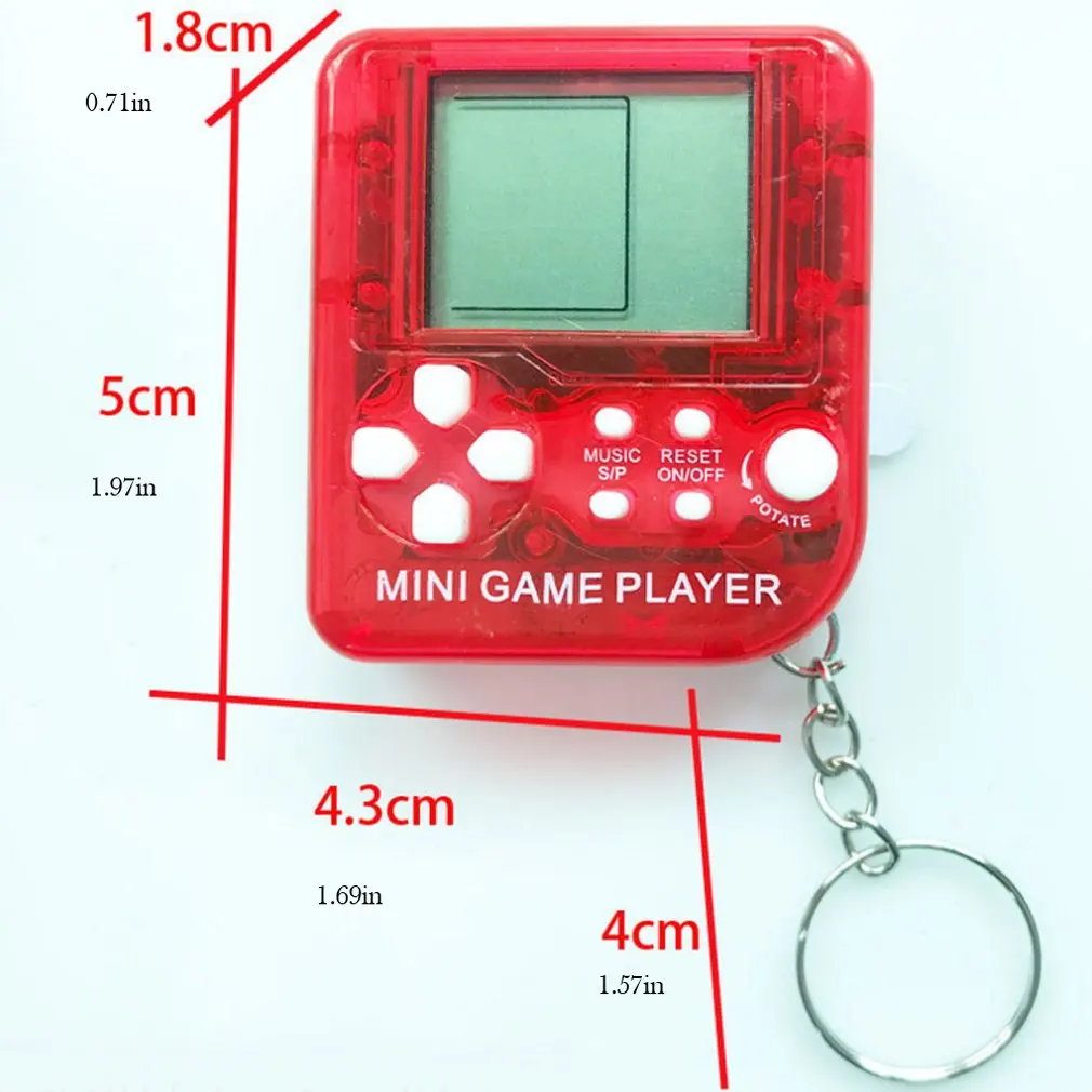 Мини-версия ретро классический тетрис портативная игровая консоль головоломка