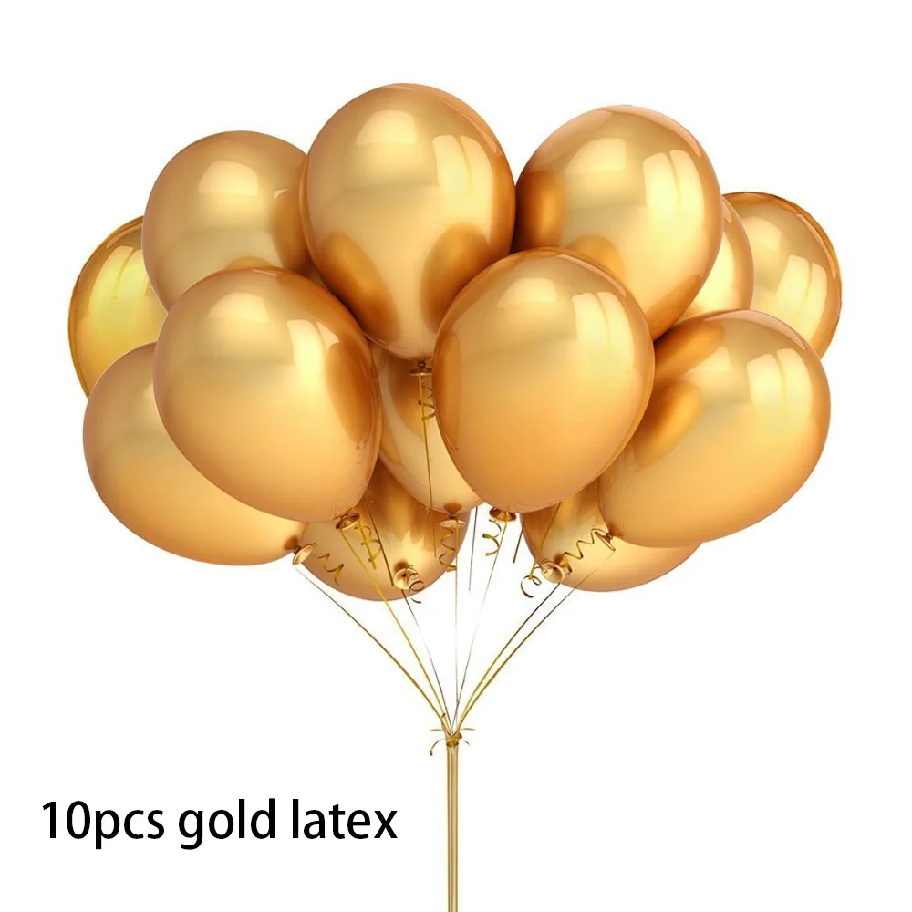10pcs gold latex 16 дюймов розовое золото серебро Oh Детские воздушные шары с буквой баннер для крещение новорожденного пол раскрыть вечерние украшения - Цвет: 10pcs gold latex
