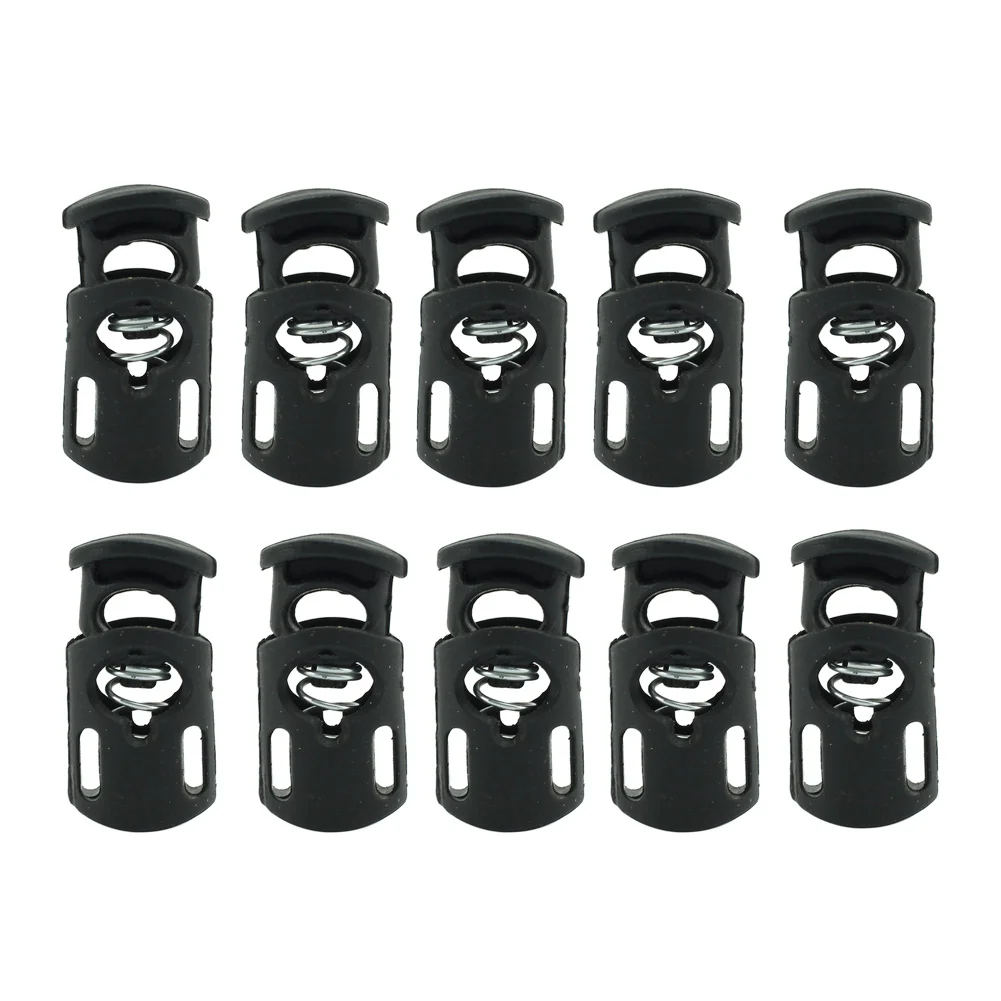 10 шт. черный пластиковый тумблер Пружинная Застежка остановка одно отверстие