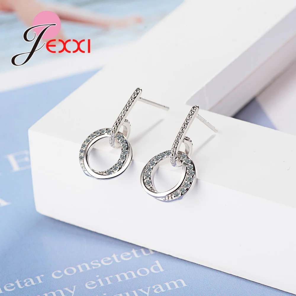 Женские серьги подвески из серебра 925 пробы с фианитами|Серьги-подвески| |