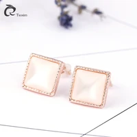 clip earrings jewelry for woman square pearlize beadhigh quality pearl jewelry earrings alloy for women wholesale free shipping