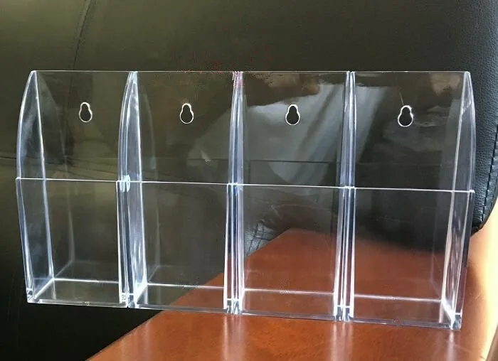 4 frames Многофункциональный Прозрачный акриловый пульт дистанционного управления Органайзер коробка для хранения держатель Чехол настенное крепление сотовый телефон тв держатель для кондиционера воздуха - Цвет: 4 frames