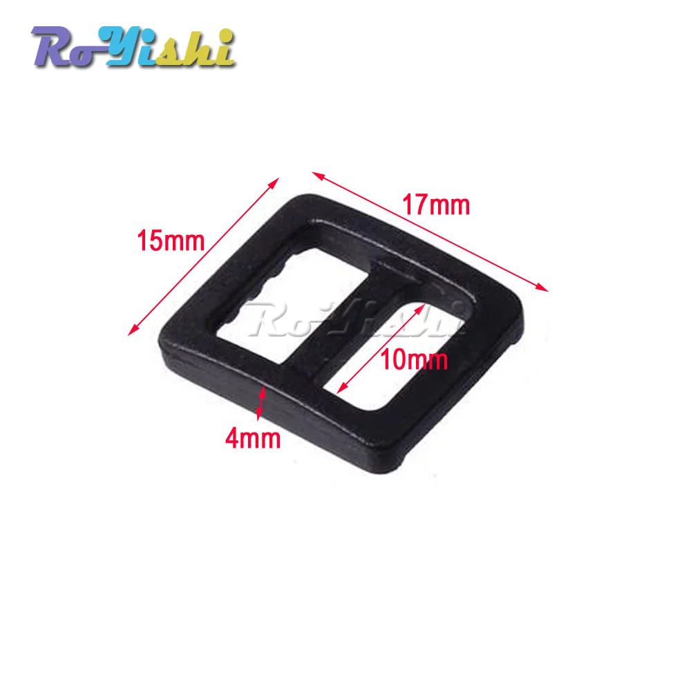 10 штук упак. 3/8 &quotпластиковый слайдер три скольжение регулировать пряжки лямки