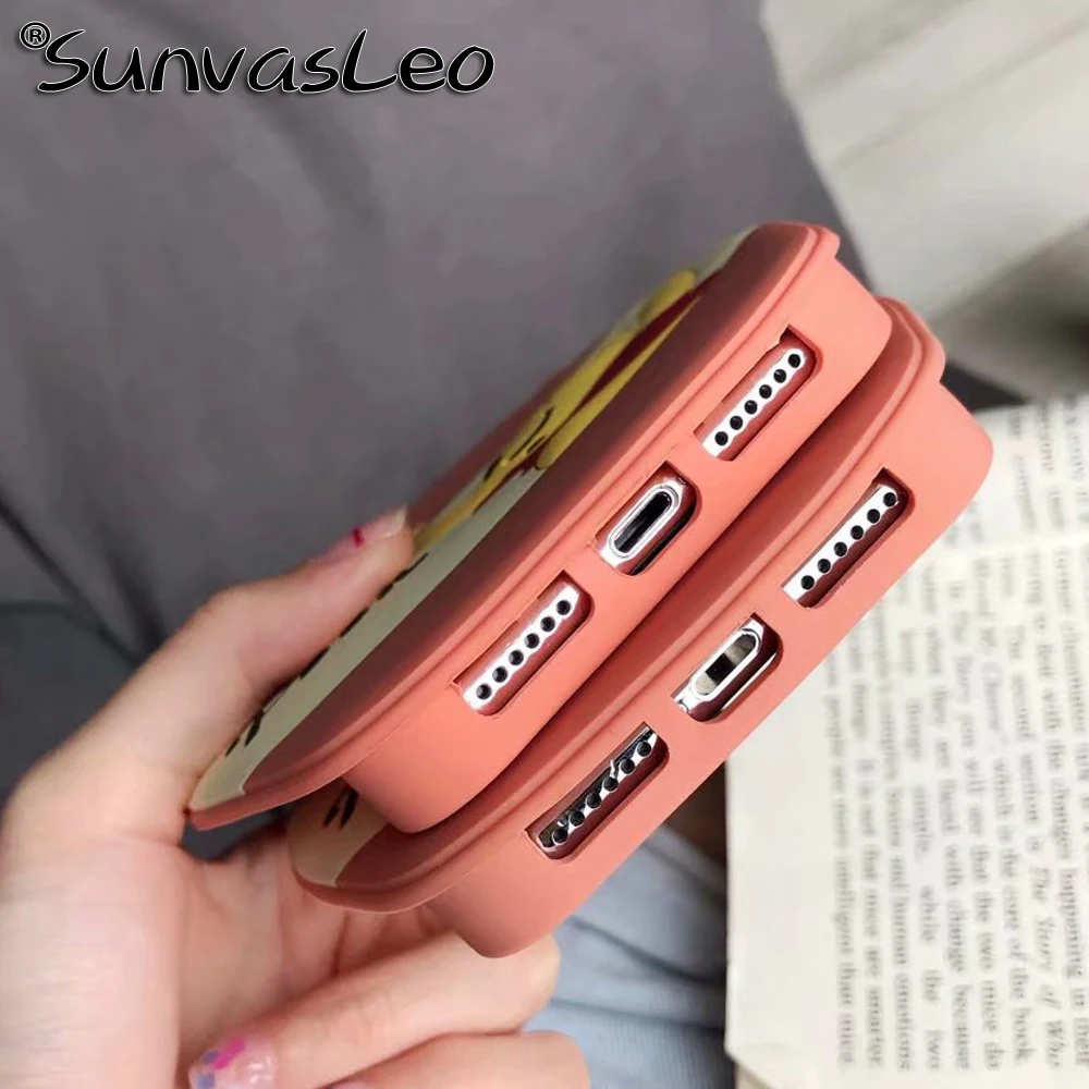 Для iPhone 11 Pro X XS XR XS Max для iPhone 6 6s 7 8 Plus 3D медовый медведь мультяшный Мягкий силиконовый чехол анти-капля задняя крышка телефона