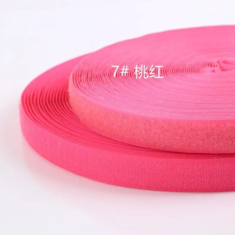 7 Peach Red 2 см* 1 м полиэфирный нейлоновый крючок и петельная лента Волшебная не самоклеющаяся клейкая крепежная лента для сумок одежды DIY Застежка Швейные аксессуары - Цвет: 7 Peach Red