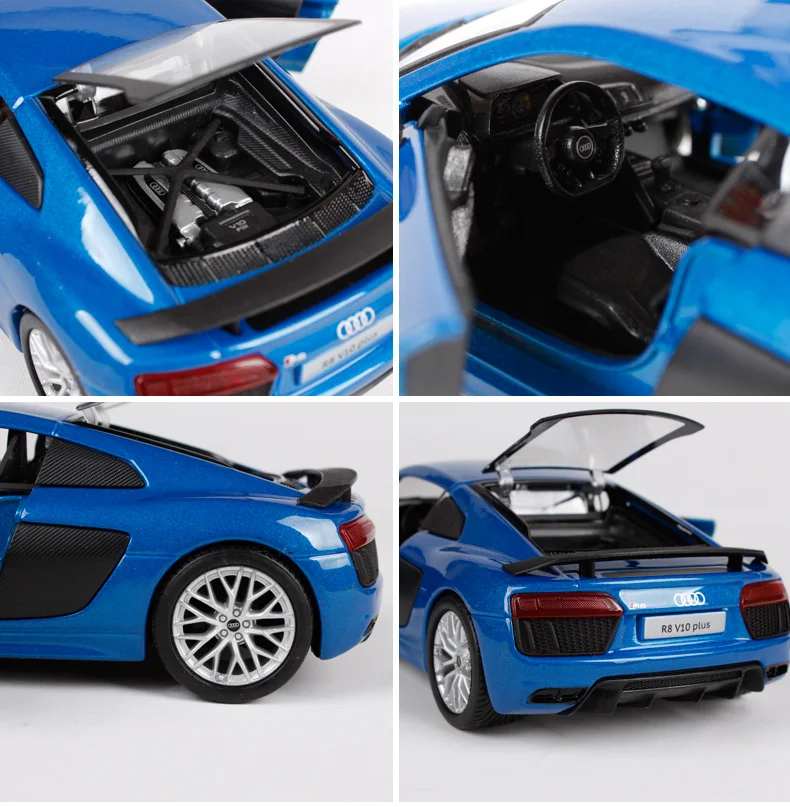 Maisto 1:24 Audi R8 V10 плюс литой модельный автомобиль игрушка для детей Подарки в коробке