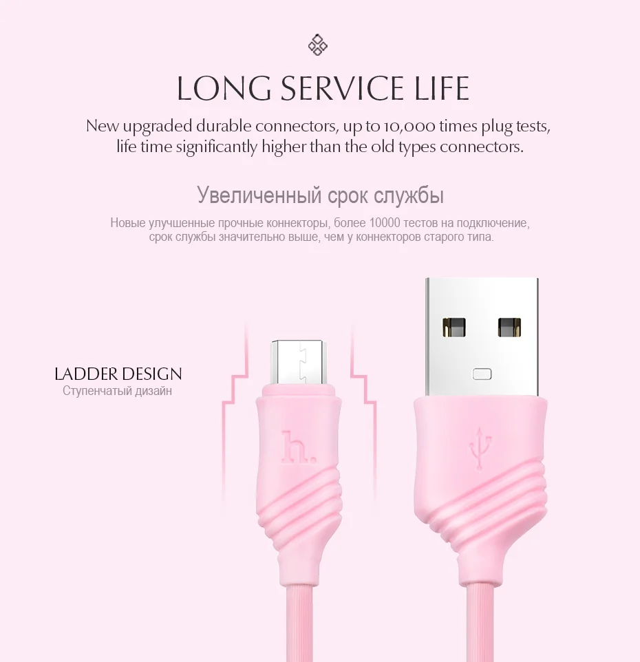 НОСО Micro-USB Зарядный Дата Кабель USB Зарядное Устройство Провод для Передачи Данных Синхронизации Android Мобильных Телефонов Шнур Зарядка для Xiaomi Samsung Самсунга Сяоми Андроид Микро ЮСБ
