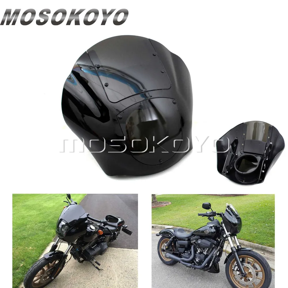 Мотоцикл Дым ABS четверти фара обтекатель w/кронштейн для Harley Dyna FXR Sportster 72 XL883 XL1200 железо SuperLow 1986