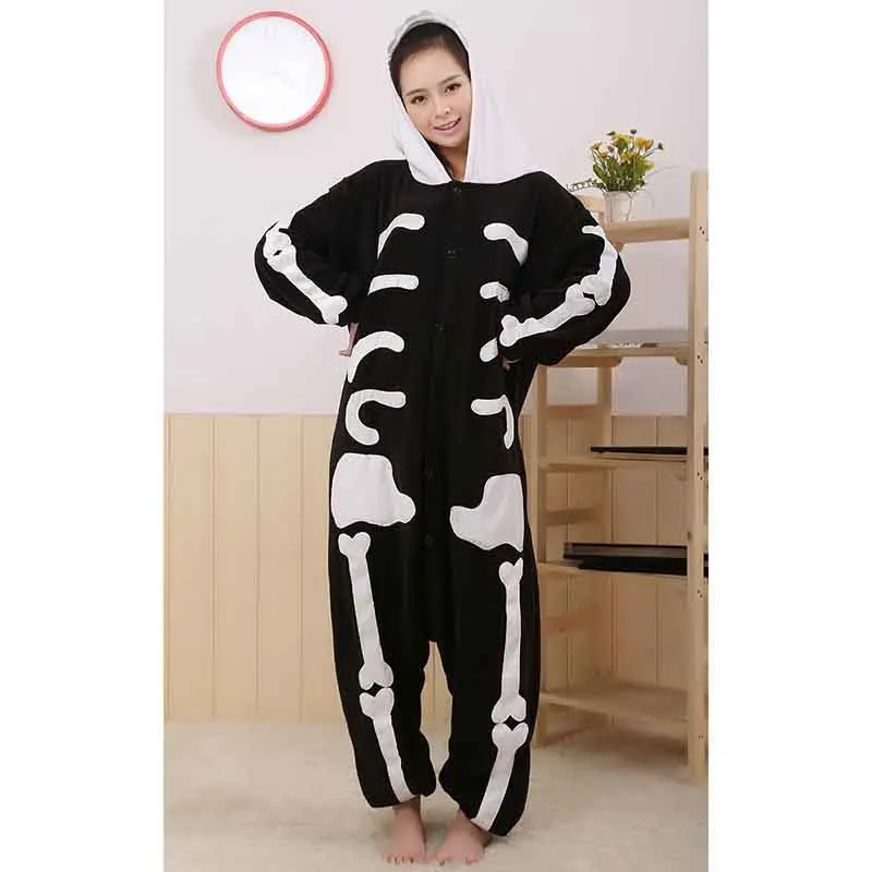 2015 все в одном фланели мультфильм косплей череп Loungewear взрослый мужской домашняя