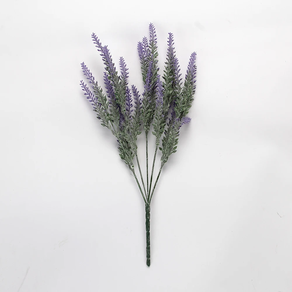 5 веток 25 голов 38 см цветные шелковые цветы искусственные лаванды для свадьбы