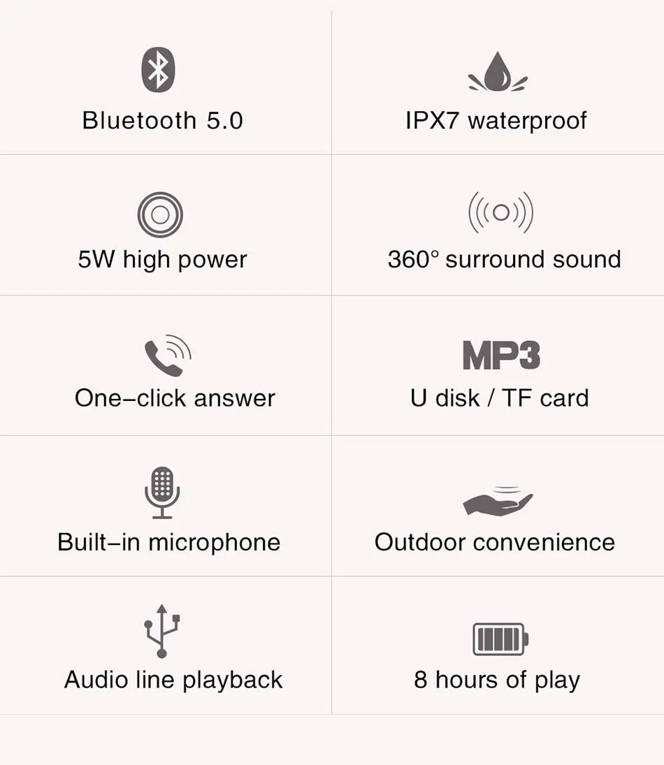 Aidisite портативный Bluetooth динамик IPX7 водонепроницаемый беспроводной открытый динамик стерео звук Bluetooth V5.0 громкий динамик