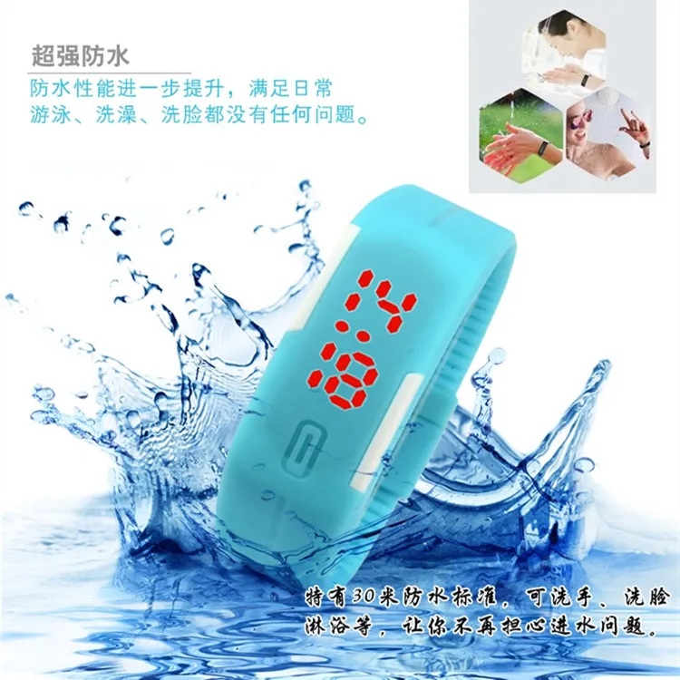 2018 мужские и женские часы ярких цветов резиновые светодиодные детские Дата