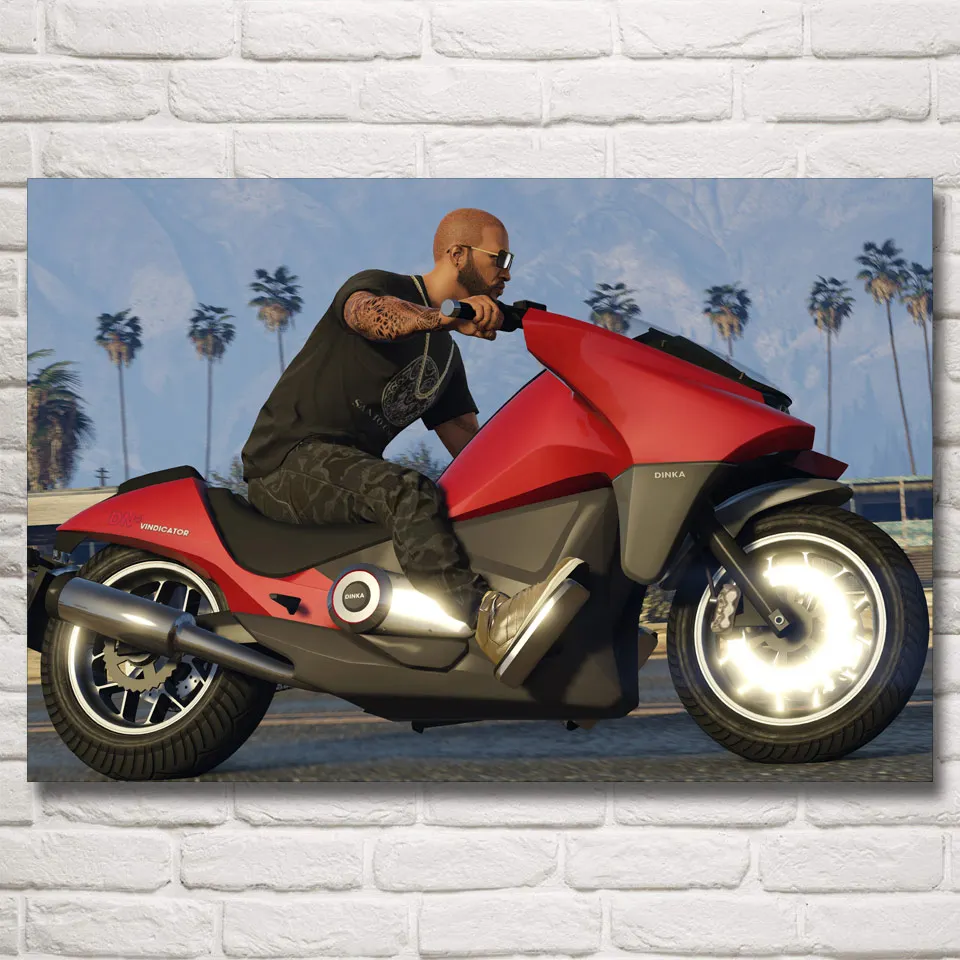 FOOCAME Grand Theft Auto V GTA 5 игровые плакаты и принты художественные шелковые картины для гостиной Современное украшение дома картина для спальни - Цвет: 028