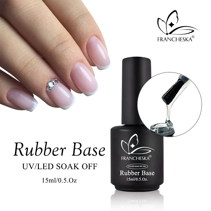 15ml Rubber base Матовое верхнее покрытие светодиодный гелевое покрытие для ногтей Nail Art Vernis перманентность UV пластина верхнее покрытие Oje Лаки матовый топ гель лак 8 мл/15 мл - Цвет: 15ml Rubber base