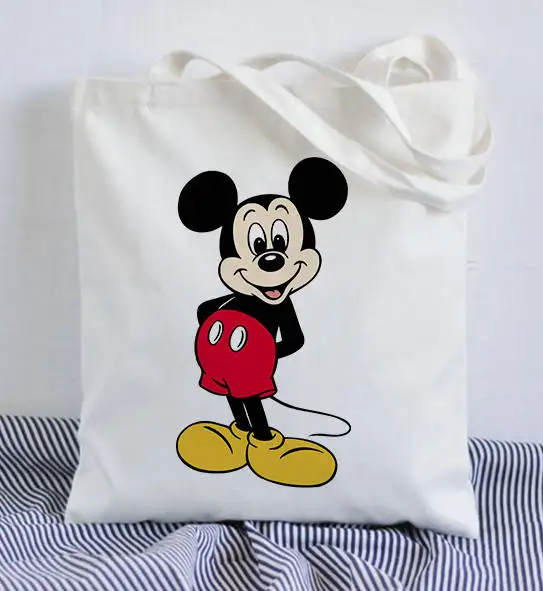 Disney Микки Маус мультфильм плюшевая женская сумка на плечо женская модная парусиновая Сумочка девушка подарок сумка шоппинг