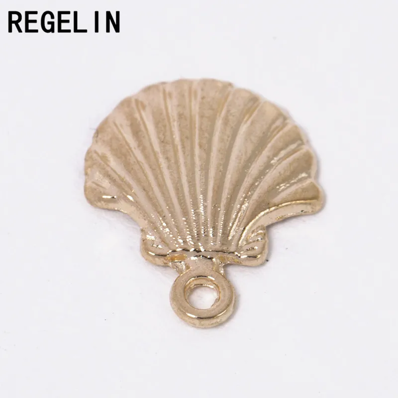 REGELIN 20 шт./лот KC подвеска ракушка золотого цвета Ожерелье Подвеска Сделай Сам