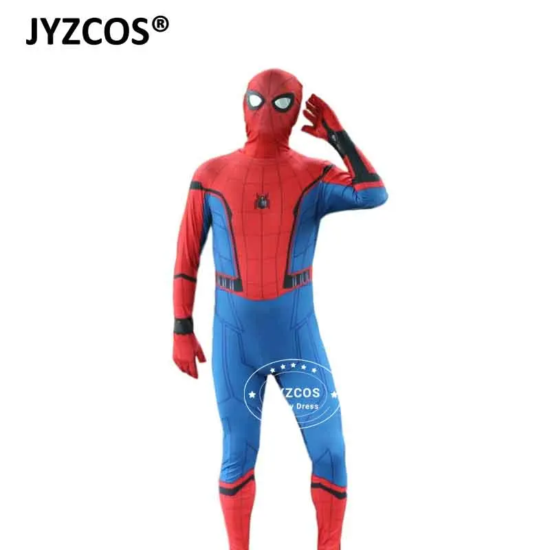 JYZCOS взрослый человек-паук костюм супергероев Marvel Человек-паук Карнавальная