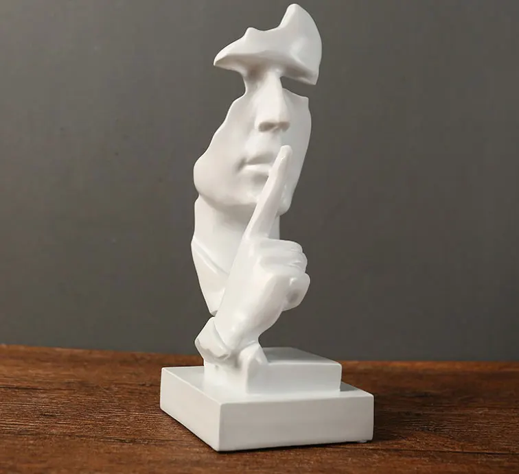 Креативные статуи Thinker Ретро абстрактные персонажи Статуэтка не слушать/говорить/выглядеть миниатюрная скульптура Домашний Настольный подарок