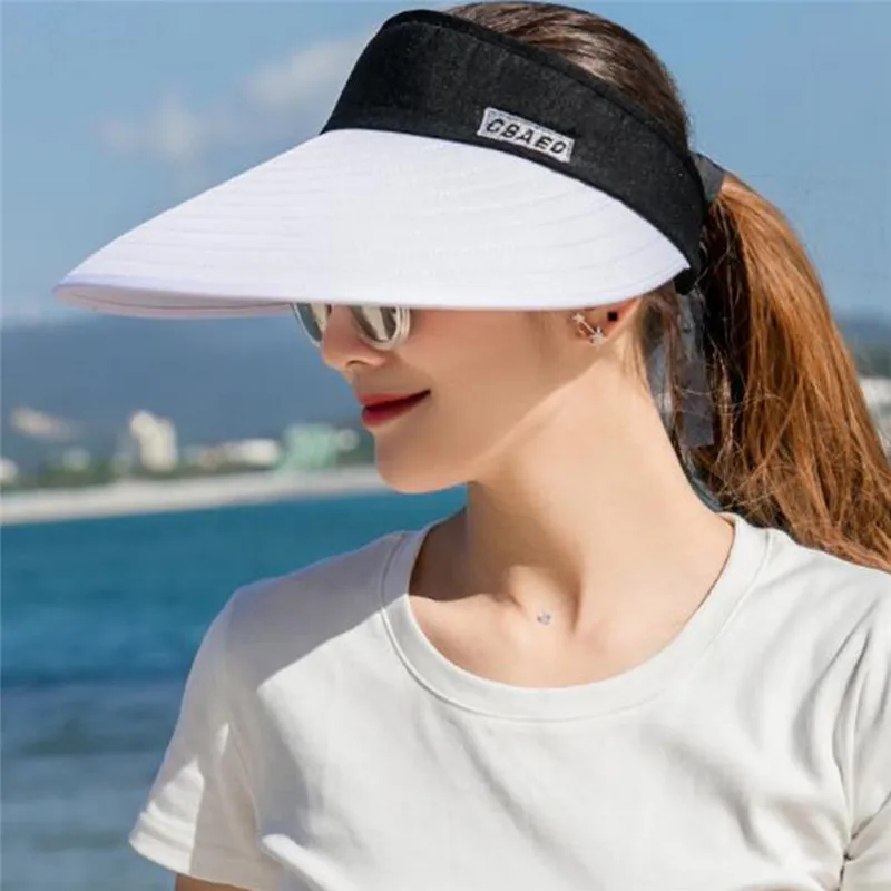 

Wide Brim Ponytail Sun Hats for Women Fishing Fisher Beach Hat UV Protection Cap Casual Womens Summer Caps