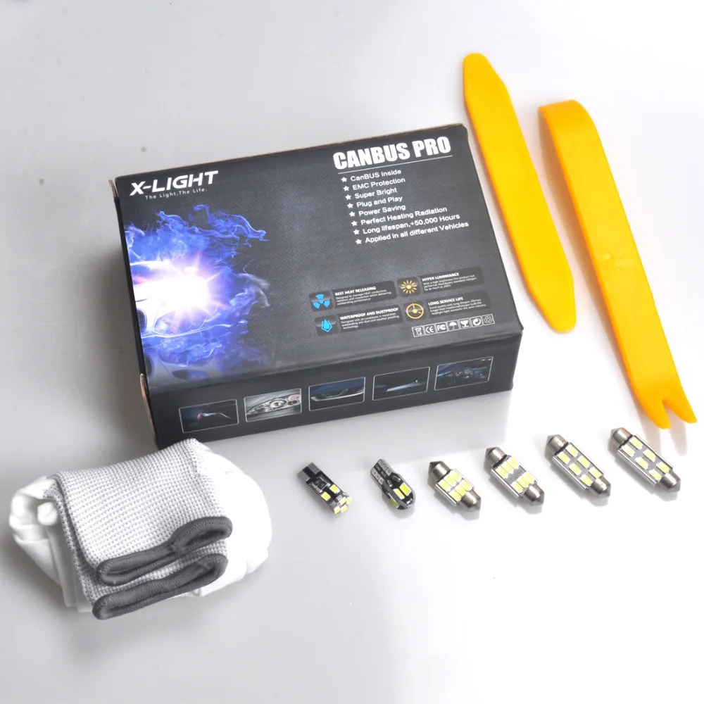 10x Xenon White Premium Interior LED Map Light Kit for 2007 - Present Mini Cooper S Clubman with install tool 5630SMD | Автомобили и