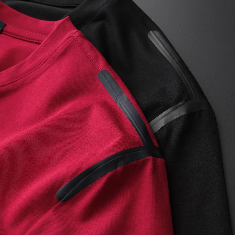 Minglu одноцветная Мужская футболка Роскошные Модальные и хлопковые футболки с